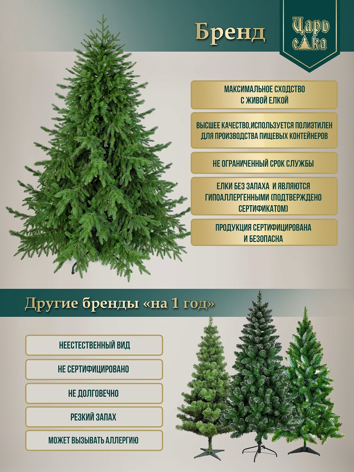 Ель искусственная Царь Елка Афродита заснеженная с освещением LED